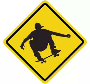 Wandtattoo Skater Schild - TenStickers