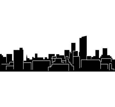 Wandtattoo skyline moderne stadtumrisse - TenStickers