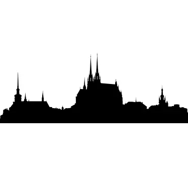 Wandtattoo skyline prager stadt-silhouette - TenStickers