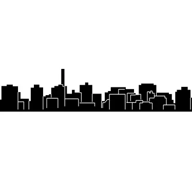 Wandtattoo skyline stadtumriss - TenStickers