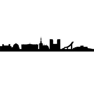 Wandtattoo skyline umriss der metropolregion - TenStickers