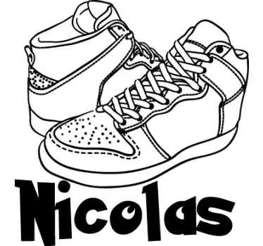 Wandtattoo Sneaker personalisierbar - TenStickers