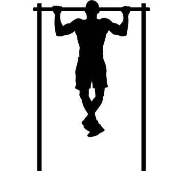 Wandtattoo Sportler Klimmzüge - TenStickers