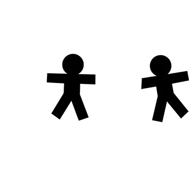 Wandtattoo Strichmännchen Schwarz Weiß - TenStickers