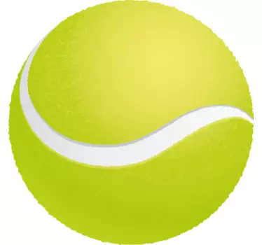 Wandtattoo Tennisball Abbild - TenStickers