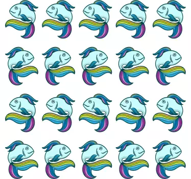 Wandtattoo Fisch Neon Fisch bunt - TenStickers