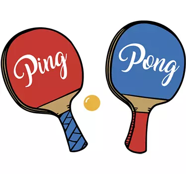 Wandtattoo Tischtennisschläger - TenStickers
