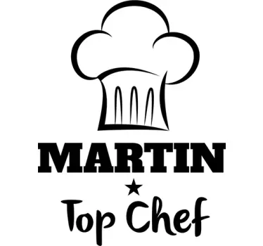 Wandtattoo Top Chef personalisiert - TenStickers
