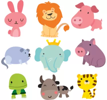 Wandtattoo verschiedene Tiere - TenStickers