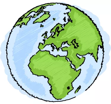Wandtattoo Welt Europa - TenStickers