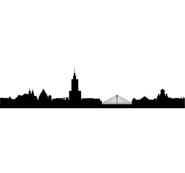 Warschau Skyline Aufkleber - TenStickers