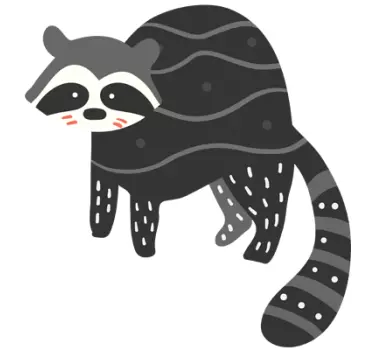 Waschbär Wandtattoo - TenStickers