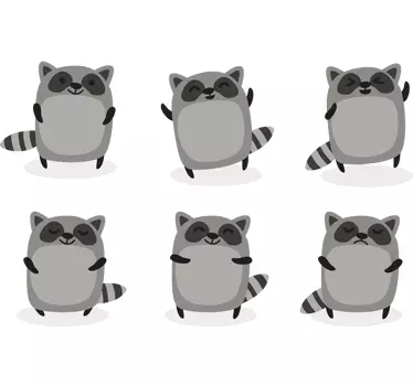 Waschbären Aufkleber - TenStickers