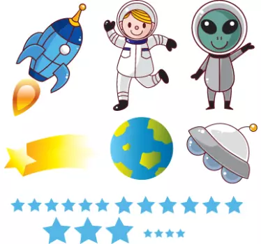 Weltraum Sticker Set - TenStickers