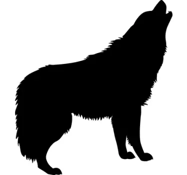 Wolf Silhoutte Wandtattoo - TenStickers