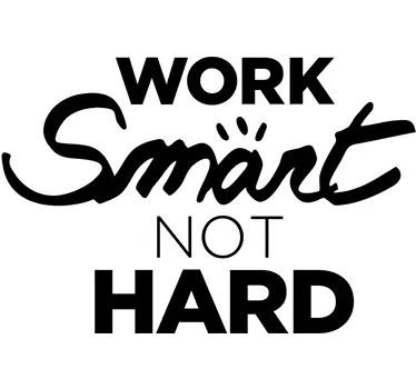 Work smart not hard Wandsticker - TenStickers