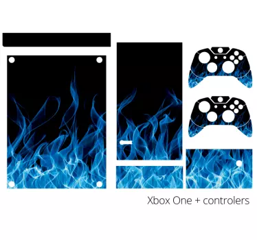 Xbox skin im flammend blauen design - TenStickers