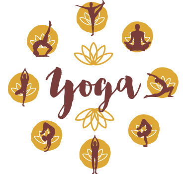 Yoga Posen Symbol Wandtattoo - TenStickers
