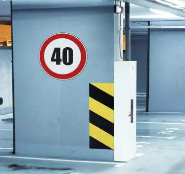 40 km/h Aufkleber - TenStickers