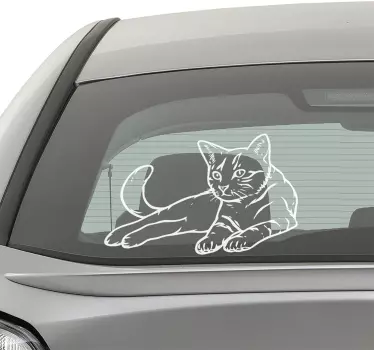 Wandtattoo Katze Umrisse - TenStickers
