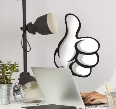 Daumen hoch Laptop Sticker - TenStickers