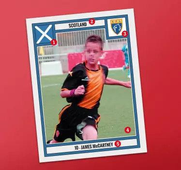 Personalisierte Fußballkarte Wandtattoo Fußball - TenStickers