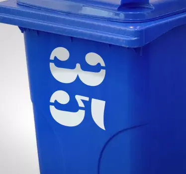 Personalisierbarer Mülltonnenaufkleber Hausnummer - TenStickers