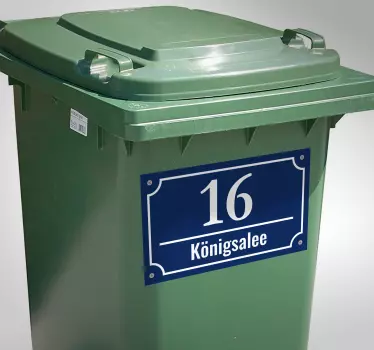 Straßenname + Hausnummer Wandtattoo - TenStickers