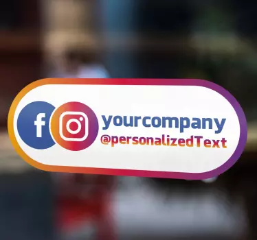 Folie für Schaufenster Facebook Instagram - TenStickers