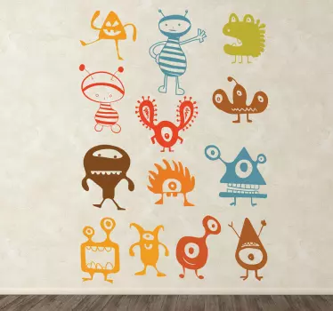 Wandtattoo Kinderzimmer Monstersammlung - TenStickers