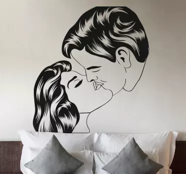 Wandtattoo küssendes Paar - TenStickers