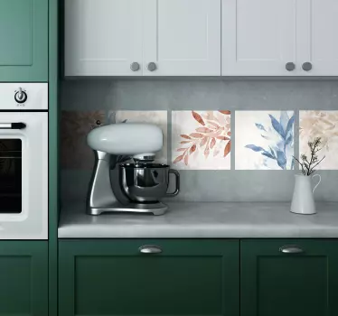 Fliesenaufkleber blumenaquarellmuster - TenStickers
