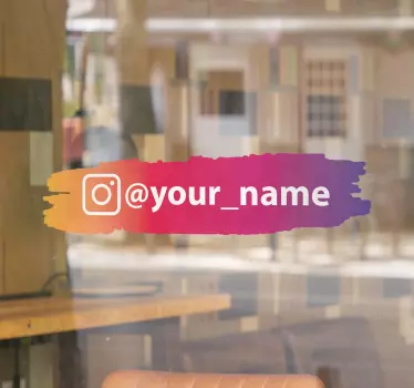 Schaufenster Aufkleber Personalisierte malstrich instagram - TenStickers