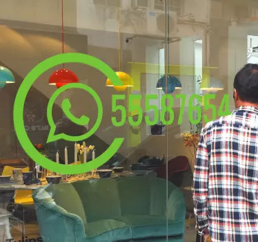 Whatsapp business Fenster Aufkleber - TenStickers