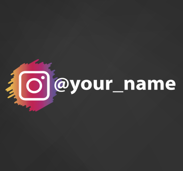 Aufkleber Schilder Instagram social media logo - TenStickers