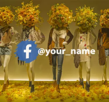 Schaufenster Aufkleber Personalisiert Facebook logo - TenStickers
