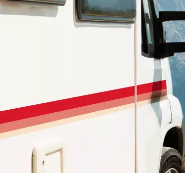 Wohnmobil Aufkleber Camping Van Bunte Streifen - TenStickers