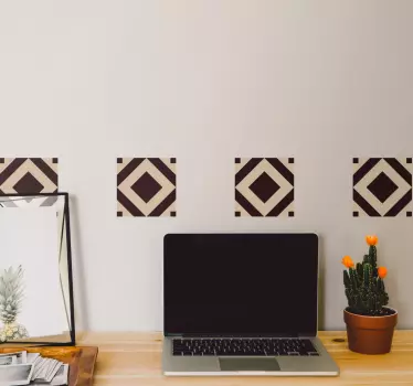 Fliesenaufkleber geometrisches rautenmuster - TenStickers