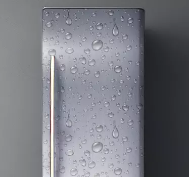 Kühlschrank Folie Textur  Grau mit Tropfen - TenStickers
