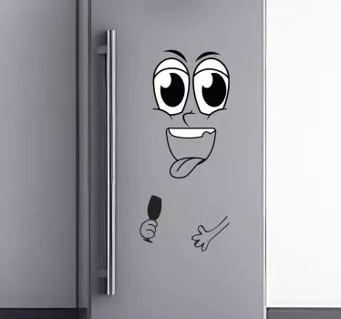 Kühlschrank Folie Gesicht mit Glas - TenStickers