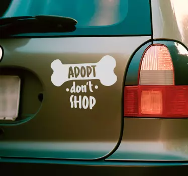 Knochen Aufkleber Haustier Adoptiere Texte - TenStickers
