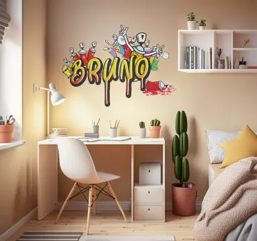 Urban Sticker Graffiti-Dosen mit Name - TenStickers