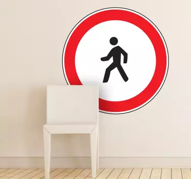 Fußgänger Verboten Sticker - TenStickers