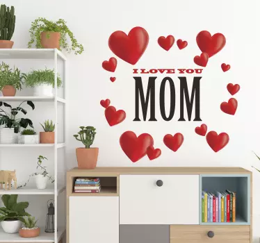 Wandtattoo I love you Mom - TenStickers