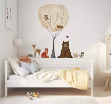 Wandtattoo Kinderzimmer Wilde Tiere für Kinder - TenStickers