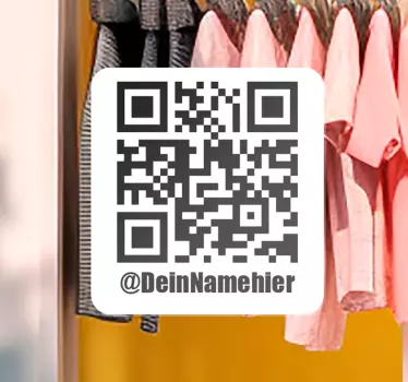 Personalisierte Sticker Einfarbiger instagram-qr-code - TenStickers