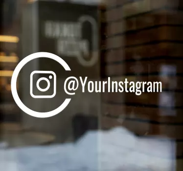 Personalisierter instagram Schaufenster Aufkleber - TenStickers