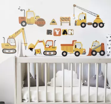 Digger set spielzeug aufkleber - TenStickers
