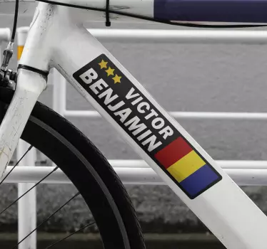 Fahrrad Sticker Fahrrad anpassbare Flagge - TenStickers
