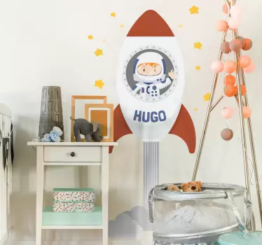 Wandtattoo Astronaut mit Namen - TenStickers